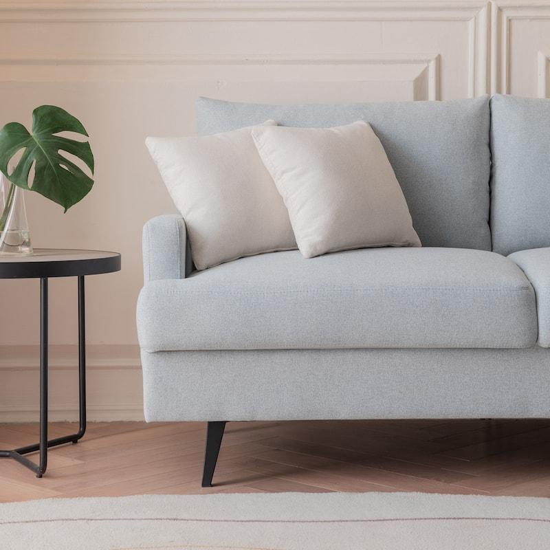 Fabric Upholstered Loveseat Modern Sofa Couch for Living Room Bedroom Apartment