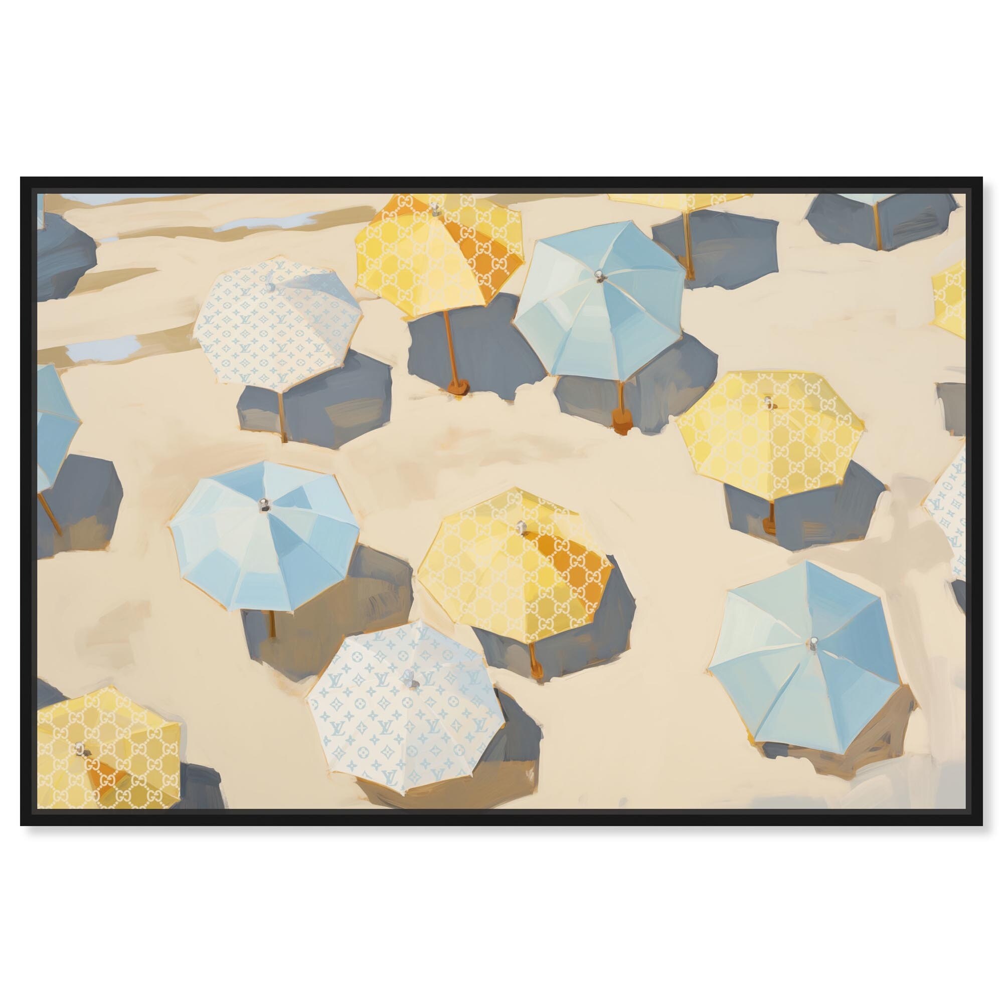 Beach View from the Sky Canvas Glam Beach Wall Art by Art Remedy