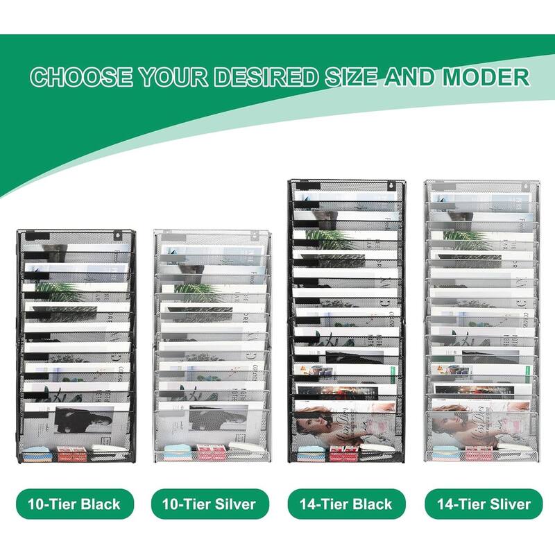 Hanging Wall File Holder, Paper Storage Organizer