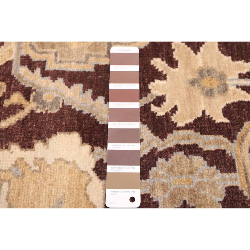 ECARPETGALLERY Hand-knotted Jamshidpour Dark Brown Wool Rug - 7'11 x 9'11