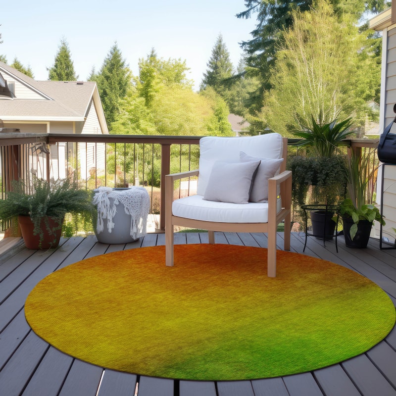 Machine Washable Indoor/ Outdoor Chantille Modern Ombre Rug