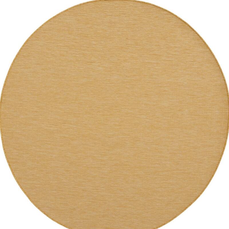 HomeRoots Contemporary Round Outdoor Rug - 6' Round