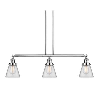 Innovations Lighting Small Cone 3 Light 39" Wide Linear Chandelier