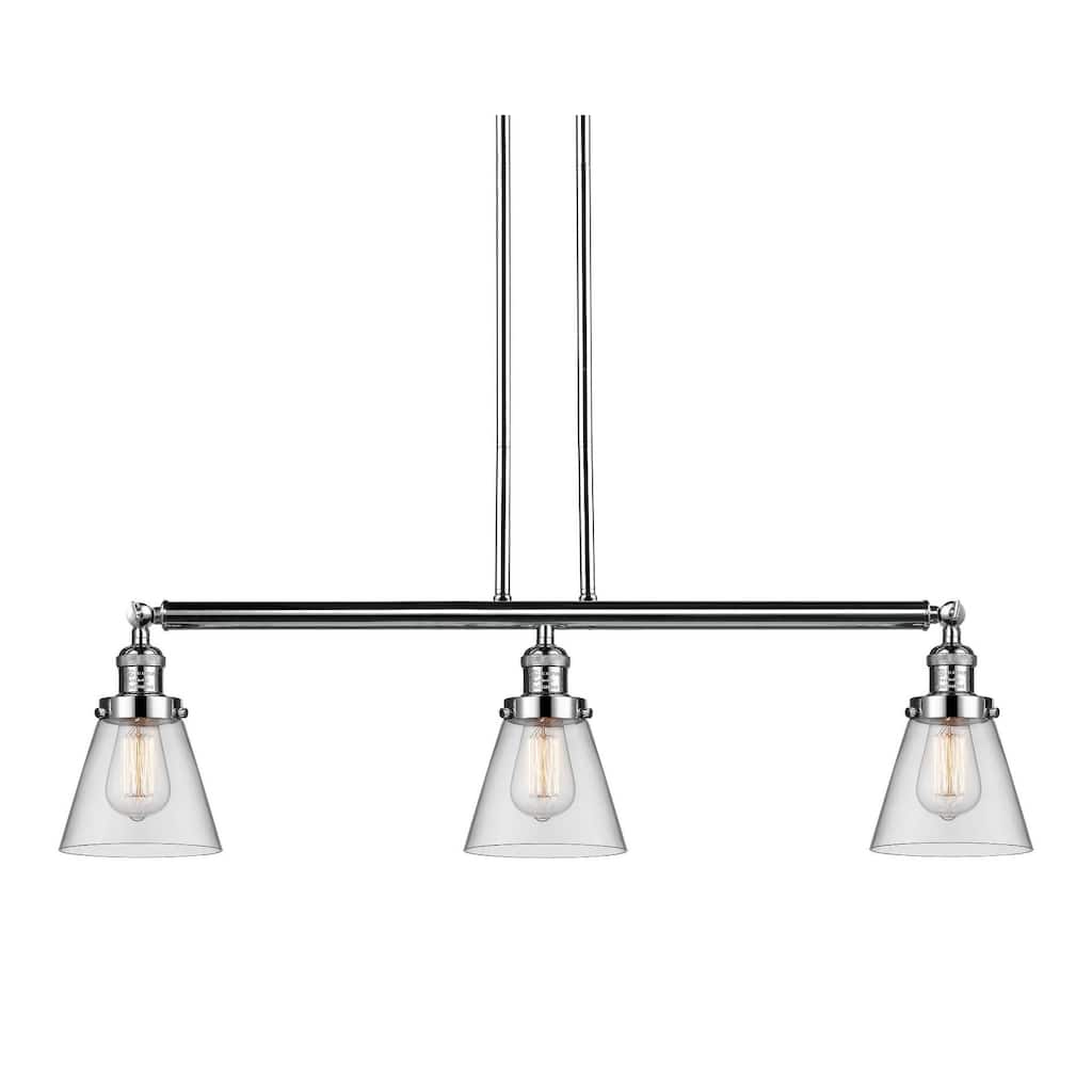 Innovations Lighting Small Cone 3 Light 39" Wide Linear Chandelier