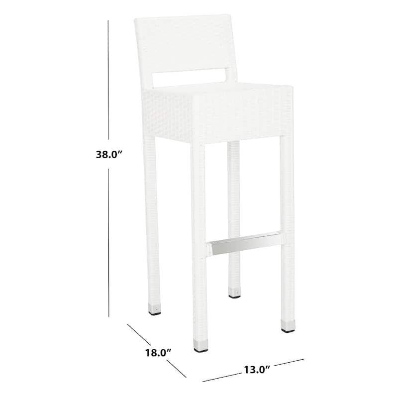 SAFAVIEH Noreta Indoor/ Outdoor 30-inch Stacking Counter Stool - 13Wx18Dx38H