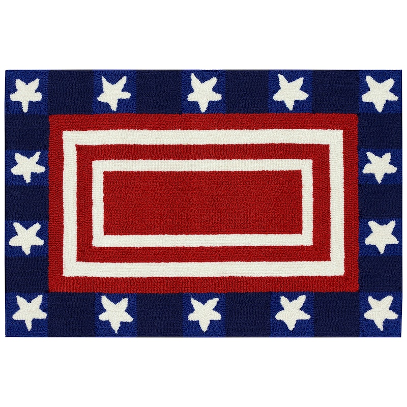 Liora Manne Frontporch Patriotic Pendant Indoor/Outdoor Rug