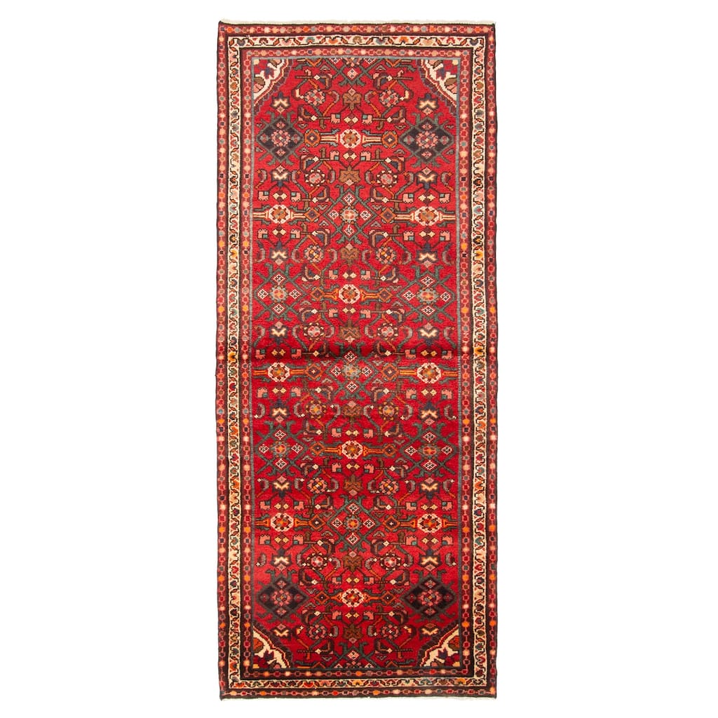 ECARPETGALLERY Hand-knotted Andelz Red Wool Rug - 2'10 x 7'1
