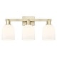 preview thumbnail 41 of 120, Innovations Lighting Endless Possibilities Arcadia - Bella - 3 Light 25" Bath Vanity Light Antique Brass/White