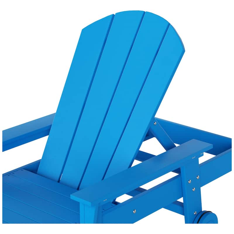Polytrends Laguna Hdpe All Weather Outdoor Patio Pool Reclining Chaise Lounges With Side Table (3-Piece Set)