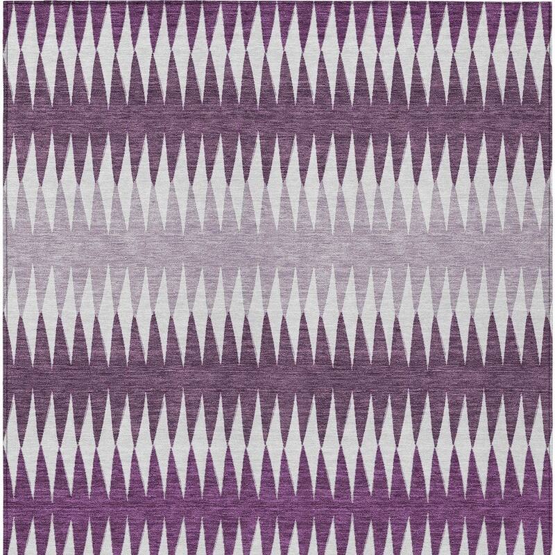 HomeRoots Striped Transitional Rectangle Outdoor Rug