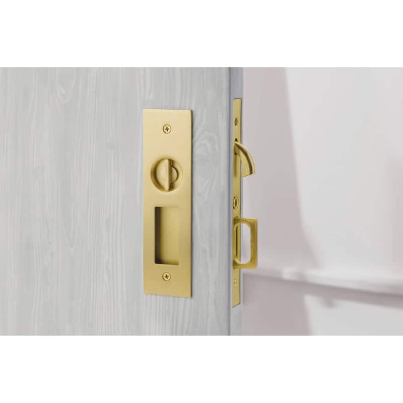 Emtek Narrow Modern Rectangular 7-1/4 Inch Passage Mortise Pocket Door