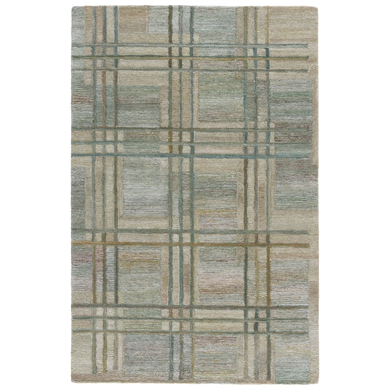 SAFAVIEH Handmade Genre Pieranna Modern Rug - 6' x 9' - Green/Beige