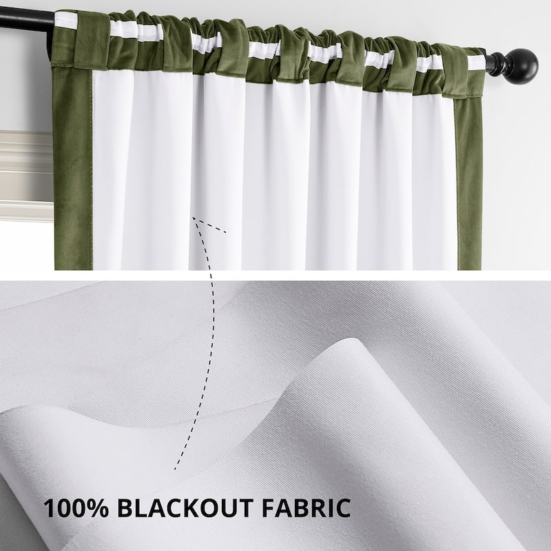 Exclusive Fabrics Signature Hunter Green Velvet Blackout Curtain (1 Panel)