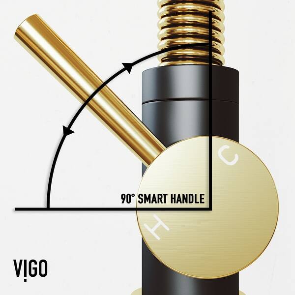 Vigo Edison Pull Down Spray Kitchen Faucet In Matte Brushed Gold Matte Black On Sale Overstock 31507369