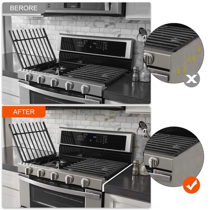Stove Gap Covers Kitchen Filler Aluminum Oven Gap Cover 25.59" Length - 25.59 in x 2.3 in