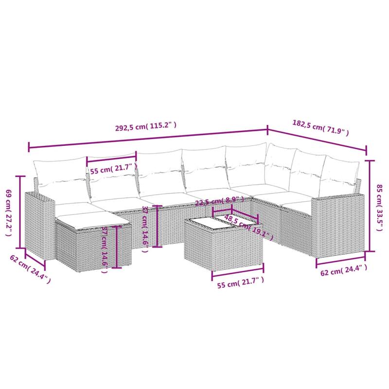 vidaXL Garden Sofa Set