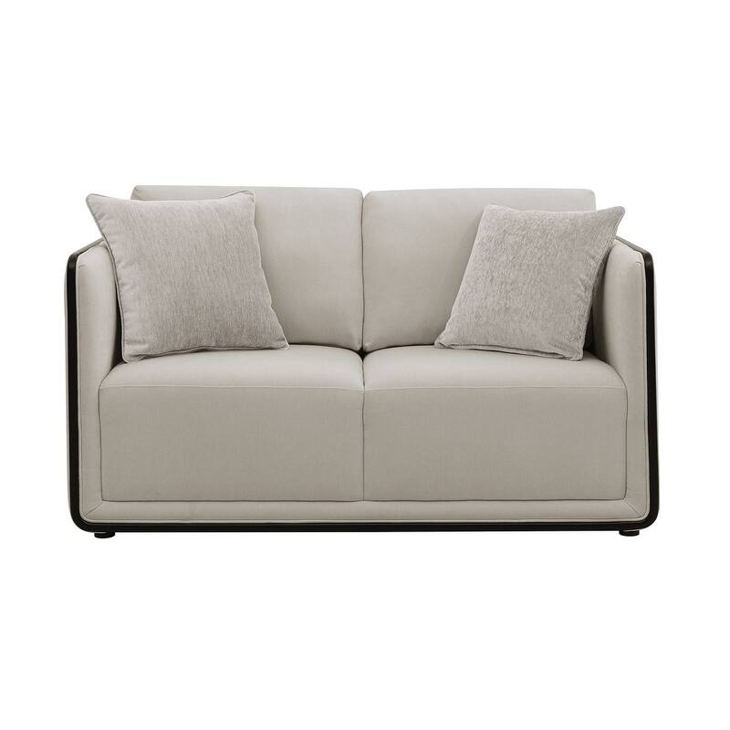 Modern Taupe Finish 1PC Loveseat High Density