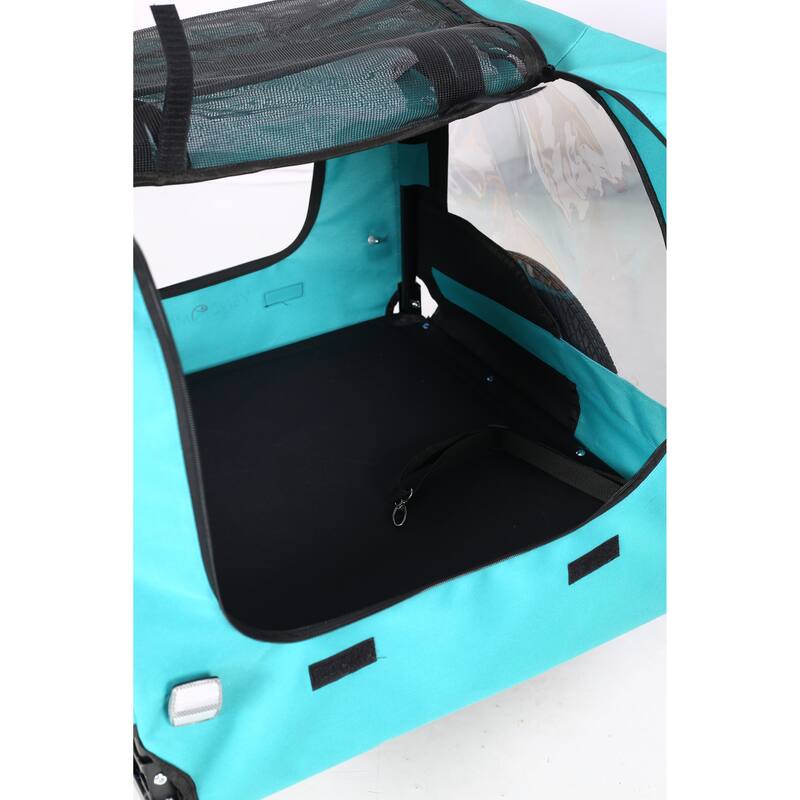 Pet Bike Trailer Dog Cart for Bicycle for Small and Medium Pets, Easy Folding Cart Frame, Quick Release Wheel, Non-Slip Floor