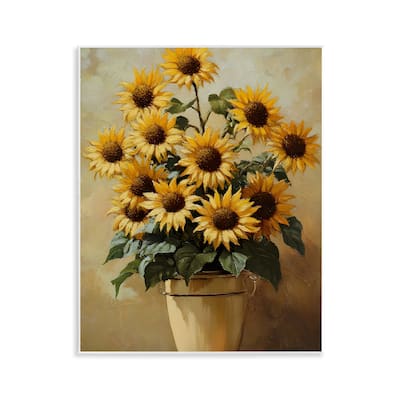 Stupell Sunny Sunflowers Arrangement Wall Plaque Art Design By Franklyn Gregory