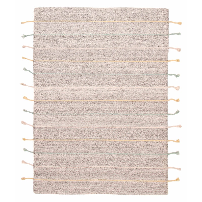Marrakech Grey Kilim 5'4" x 7'6" - 5'4 x 7'6 - Grey - 5'4 x 7'6