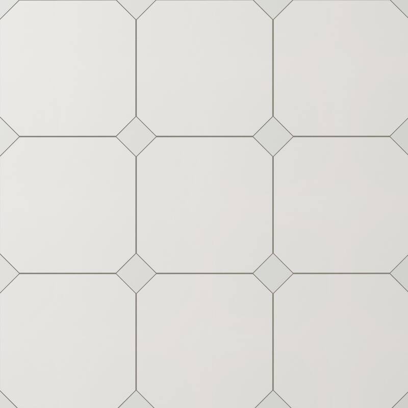 Merola Tile Vaudeville Octagon Nacar with Taco Nacar 7-7/8" x 7-7/8" Porcelain Floor and Wall Tile