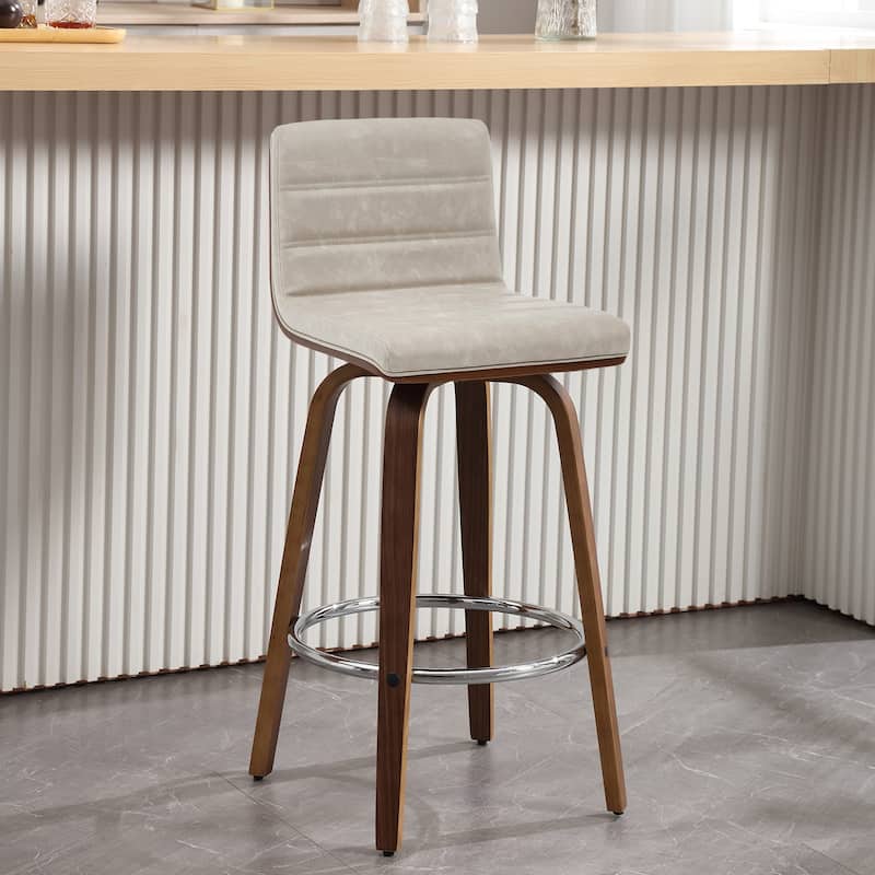 26"/29" Faux Leather Swivel Bar/Counter Stools, Set of 2/3