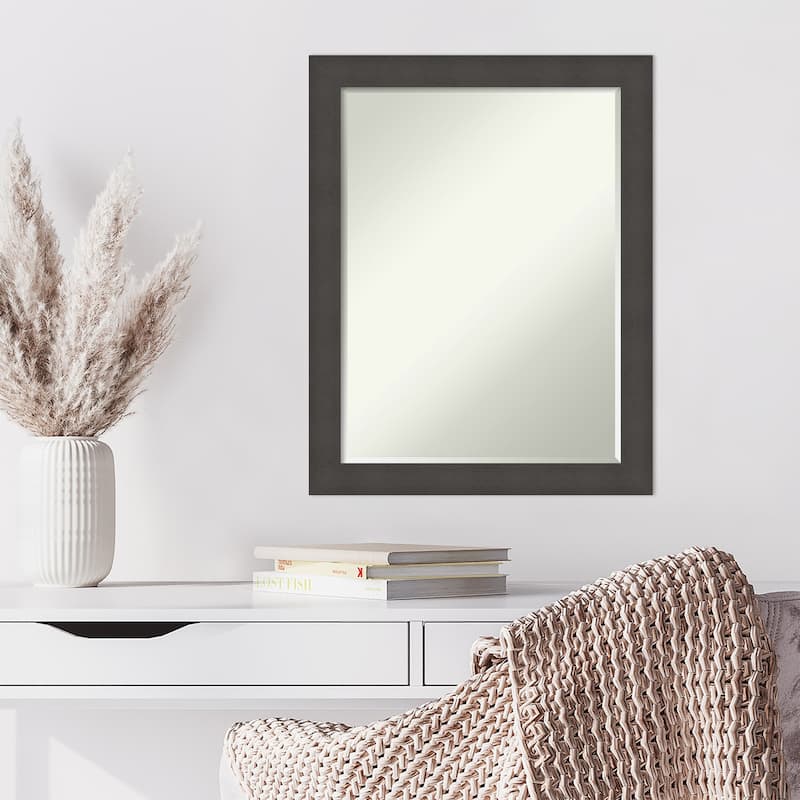 Blaine Narrow Half-Inch-Bevel Framed Wall Mirror - Glass Size 18x24