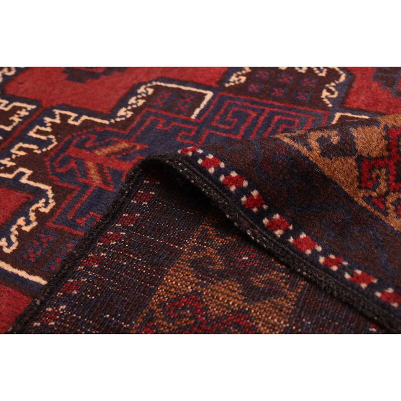 ECARPETGALLERY Hand-knotted Teimani Red Wool Rug - 3'5 x 5'10