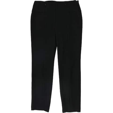 Alfani Womens Zip Pocket Casual Trouser Pants, Black, 10