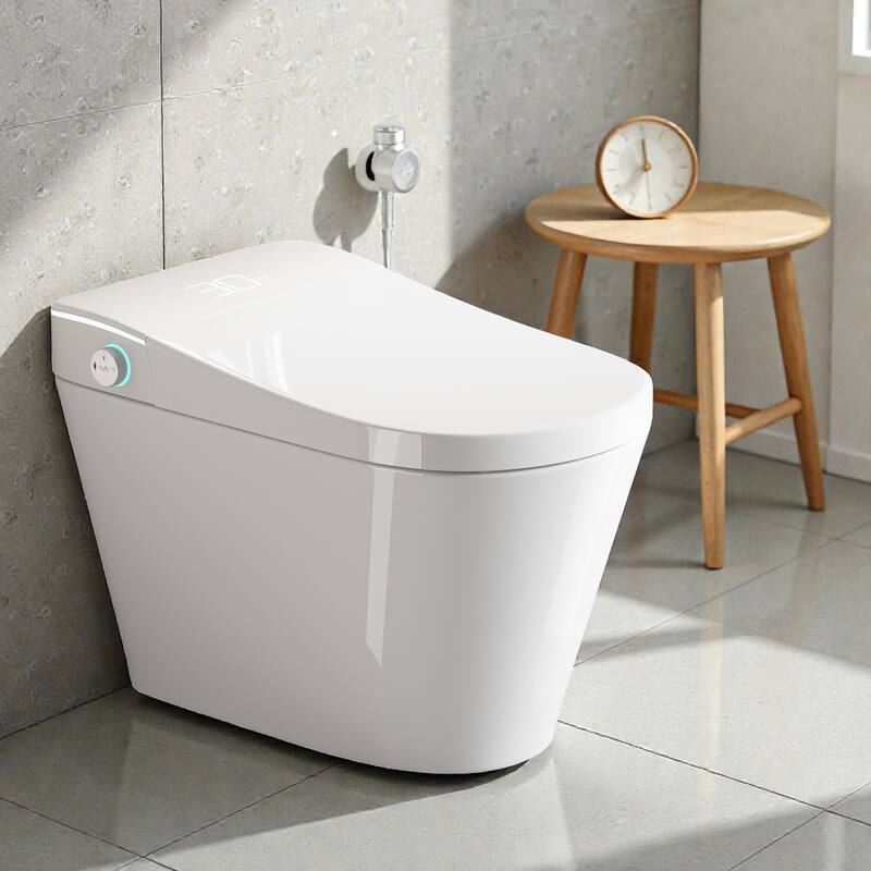 Smart One Piece Toilet with Built In Bidet. Auto Open Close Seat. Heated Seat. Warm Water. Dryer. Remote Control