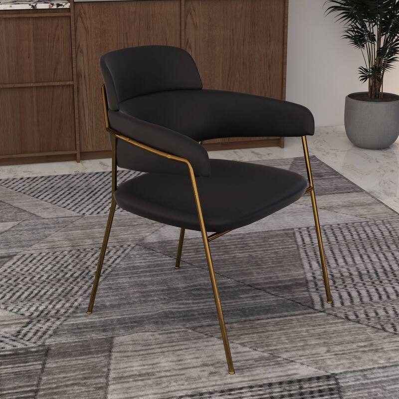 LeisureMod Axis Set of 4 Mid-Century Modern Dining Chair, Elegant Accent Side Chair for Home Office & Kitchen