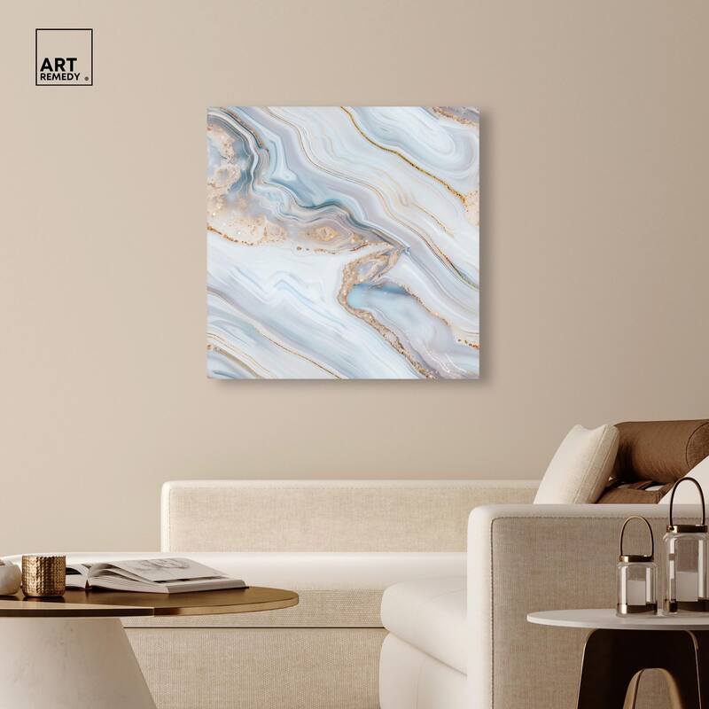 Icy Glitter Stone I Canvas by Art Remedy, Gallery Wrapped