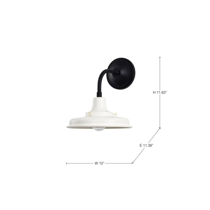 Morris Small Outdoor Lantern Black Finish White Shade
