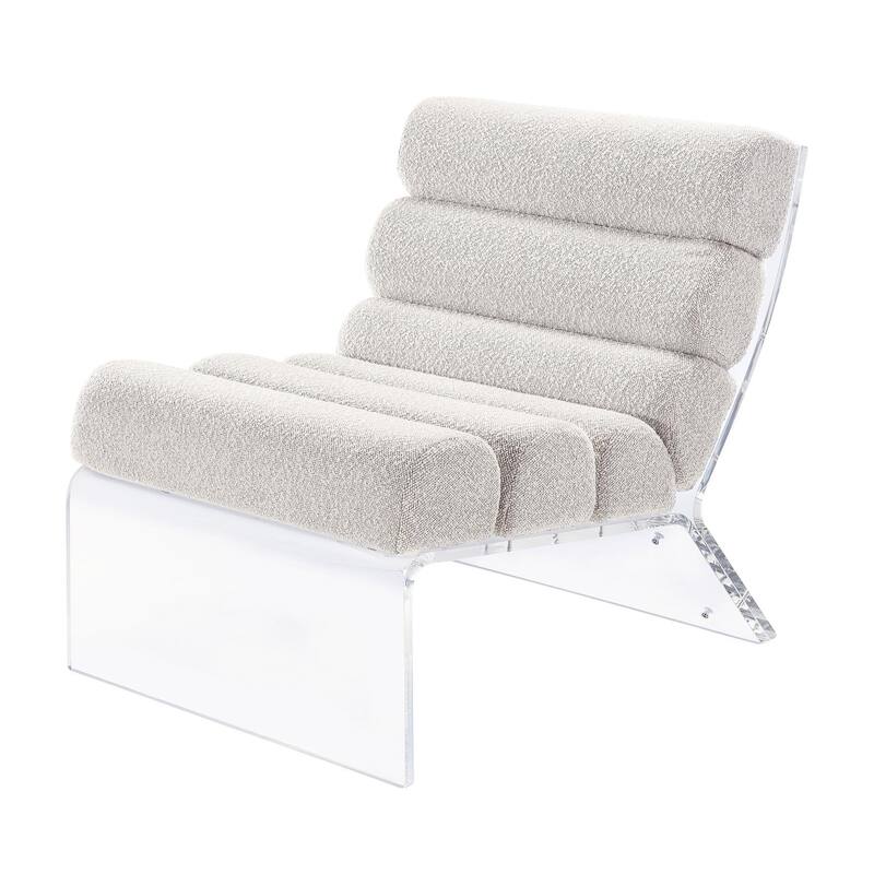 Freeman Accent Chair with Clear Acrylic Frame