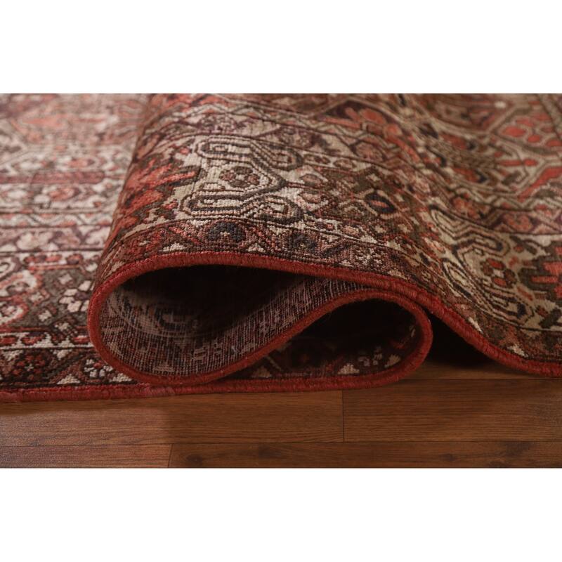 Garden Design Bakhtiari Persian Vintage Rug Hand-Knotted Wool Carpet - 6'9"x 9'11"