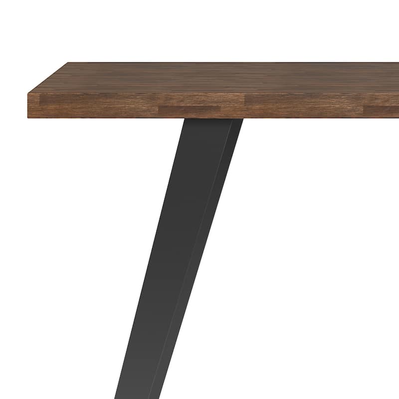 WYNDENHALL Mitchell SOLID ACACIA WOOD Modern Industrial 54 inch Wide Flat Top Desk