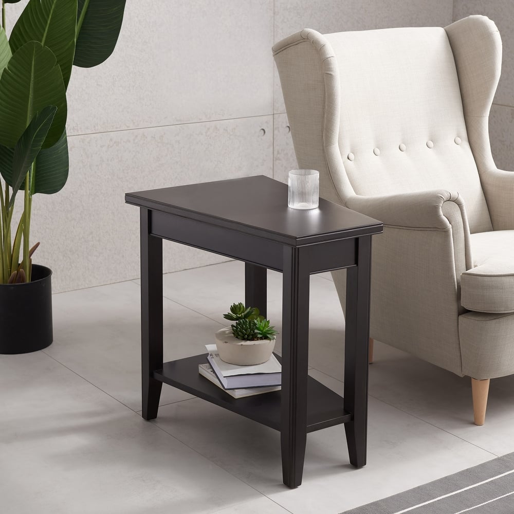 Leick Home Laurent Narrow End Table with Shelf