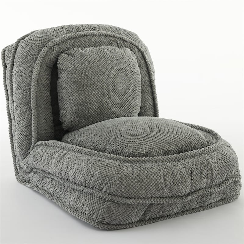 5 Adjustable Position Folding Lazy Sofa Couch, for Sitting, Sleeping - Grey