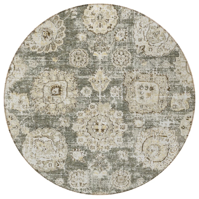 HomeRoots Floral Transitional Rectangle Outdoor Rug