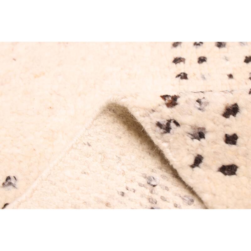 ECARPETGALLERY Hand-knotted Looma Ivory Wool Rug - 8'0 x 10'3