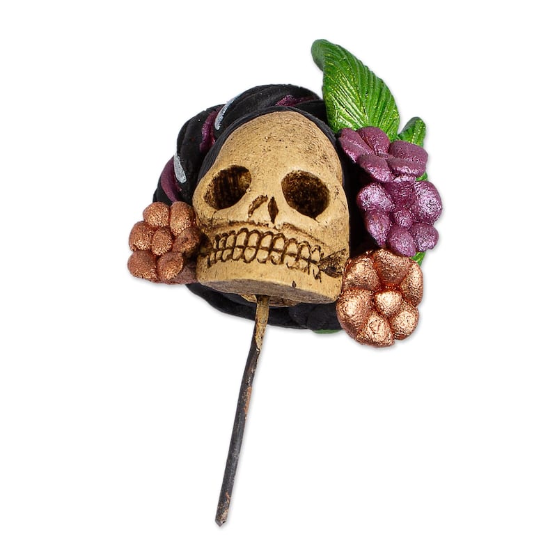 Novica Handmade La Catrina Graciela Ceramic Sculpture