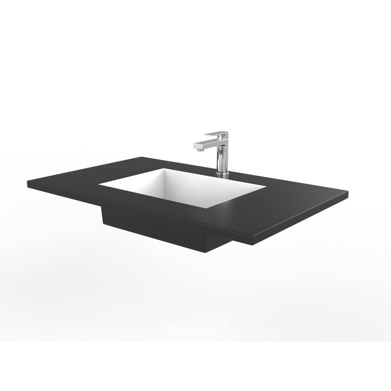 Serenity Solid-Surface Bathroom Vanity Top with Sink