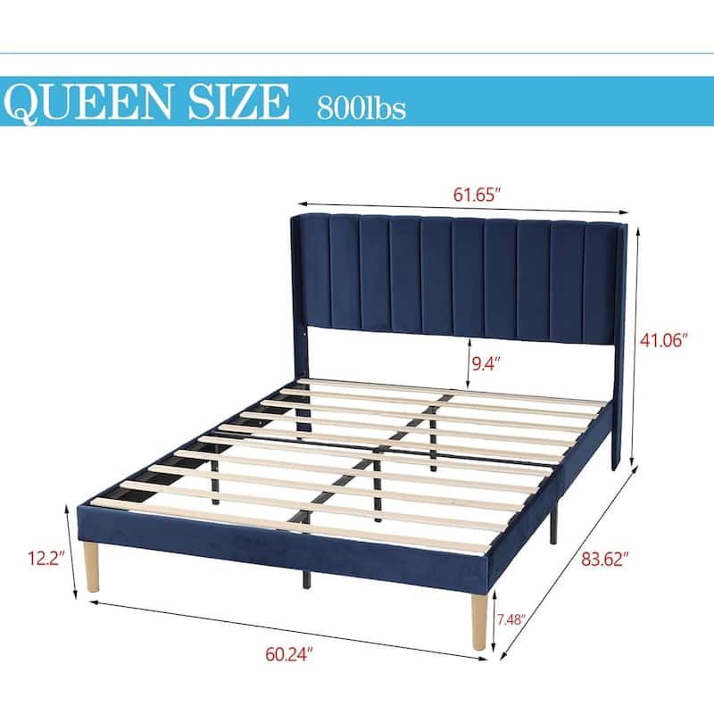 Alazyhome Upholstered Platform Bed Frame