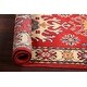 preview thumbnail 8 of 10, Stunning Geometric Red Super Kazak Oriental Area Rug Wool Hand-Knotted - 1'11" x 3'3"