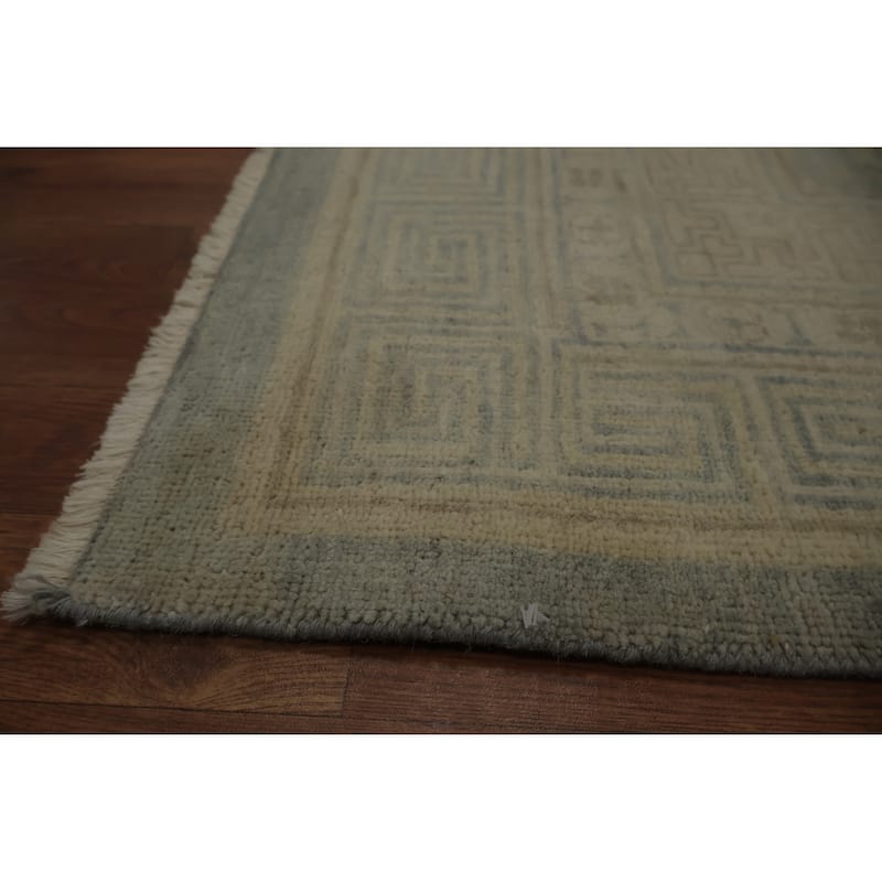 Hand Knotted Oriental 100% Wool Carpet Transitional All-Over Greys & Charcoal Khotan Area Rug - 10' 1'' X 8' 2''