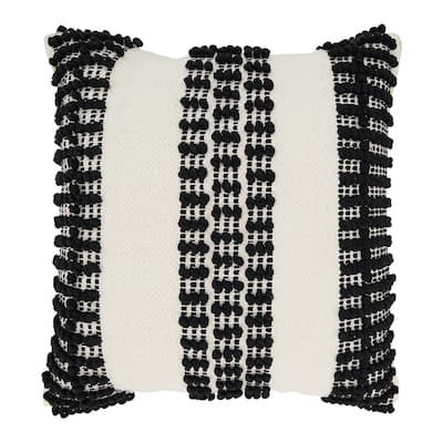 Textured Stripe Woven Throw Pillow