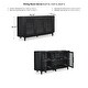 preview thumbnail 6 of 13, Signature Design by Ashley Rowanbeck Black/Gray Dining Server - 74.13" W x 17.13" D x 35.13" H