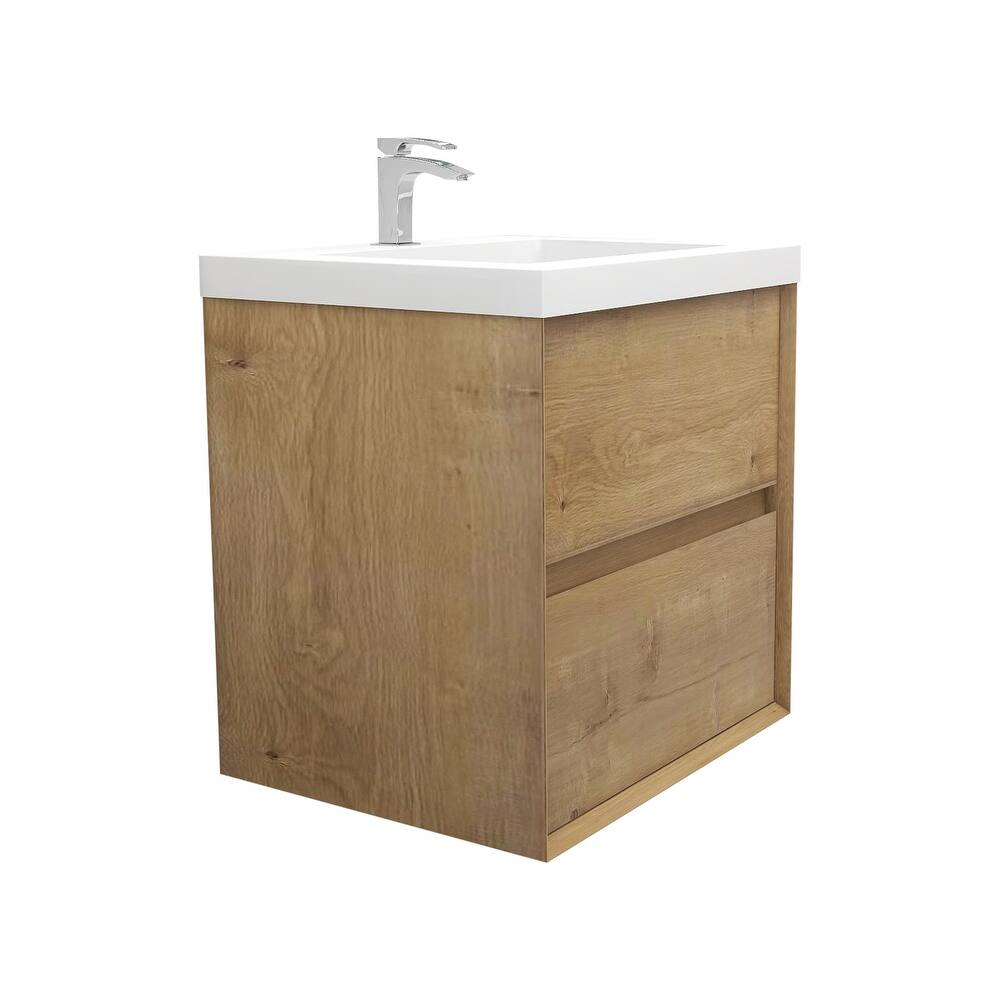 Selina 24" Wall Mounted Vanity with Single Sink - 24