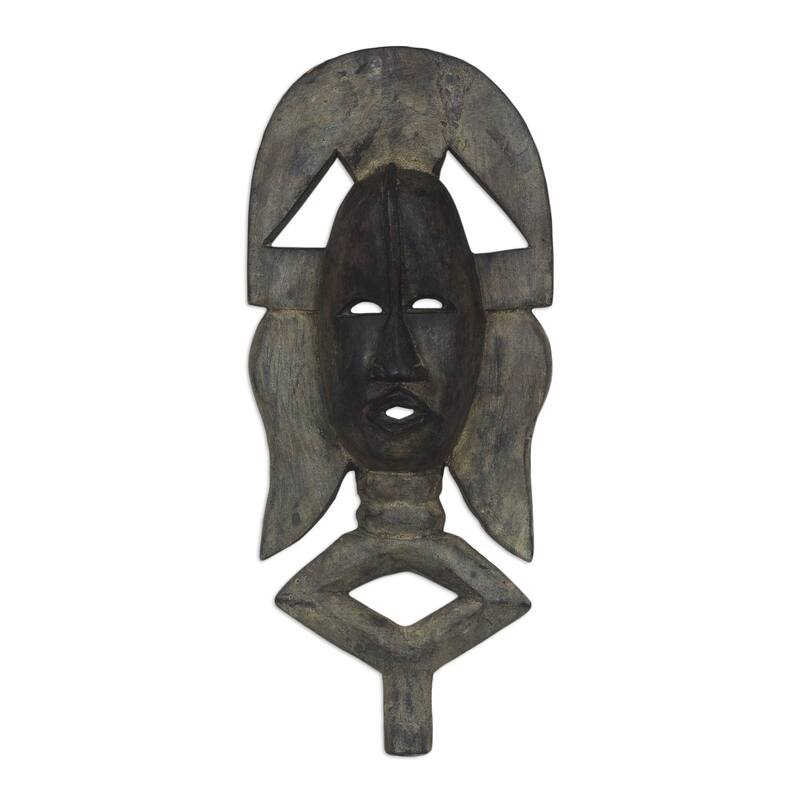 Novica Handmade Kingship African Wood Mask