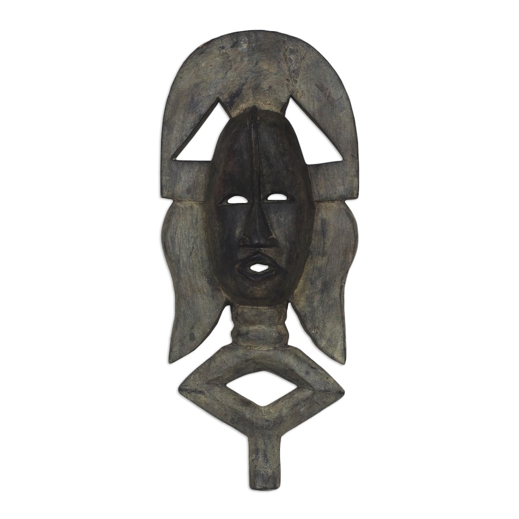 Novica Handmade Kingship African Wood Mask